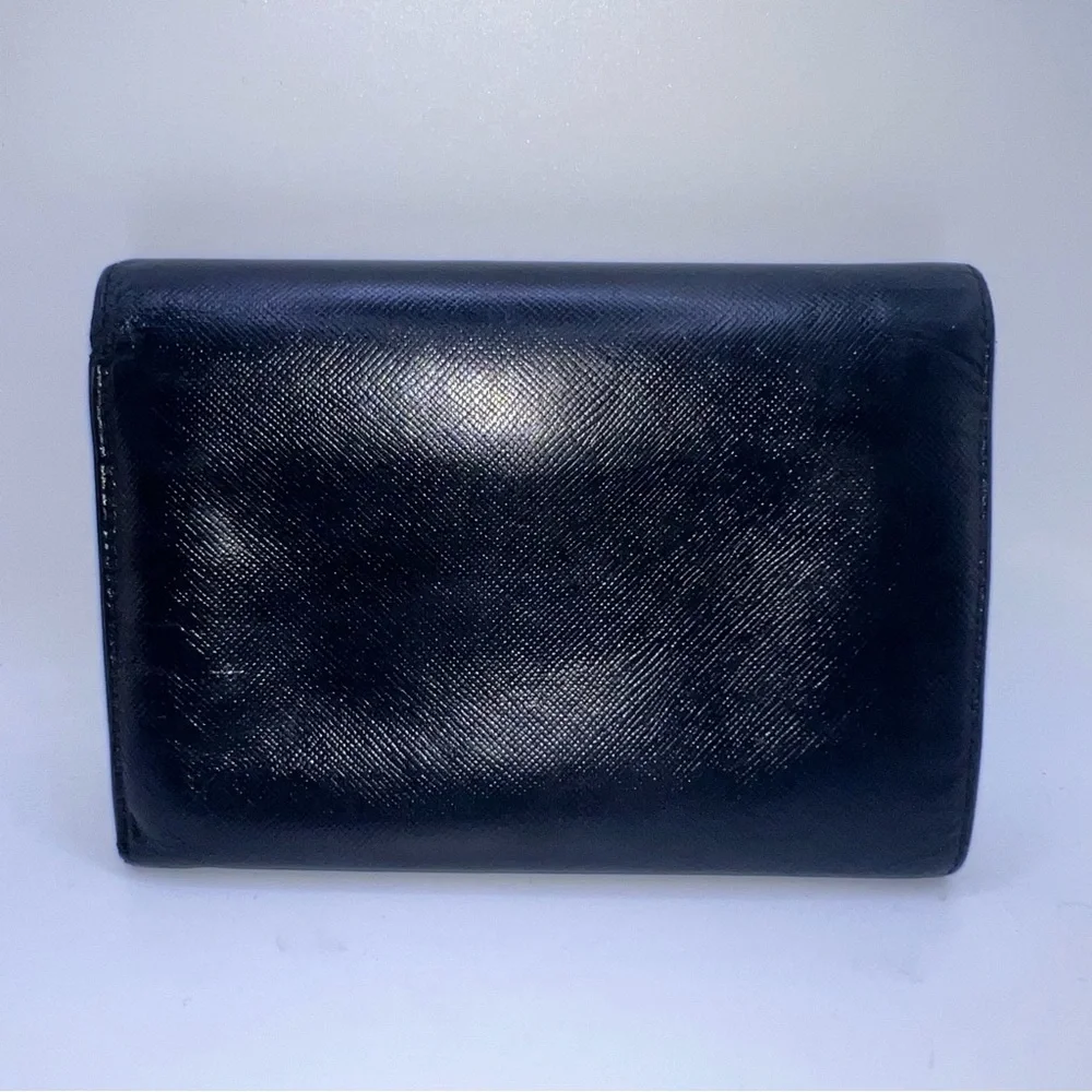 Prada Saffiano Trifold Leather Wallet